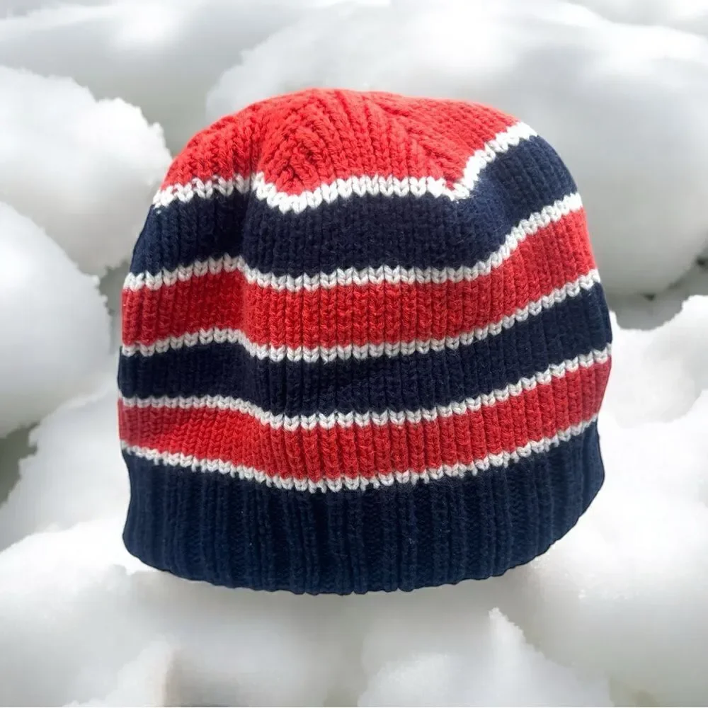 PLACE l Big Kid’s Unisex Beanie, Lined  l Orange, Blue l 10-14 l EUC